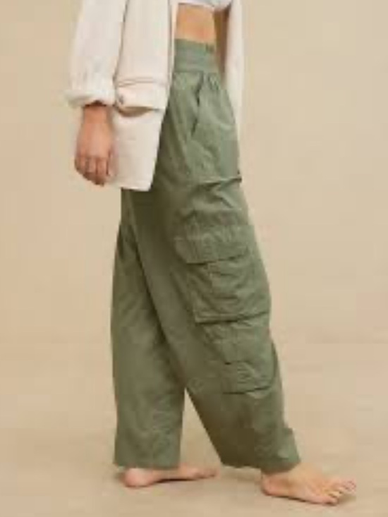 aerie Pants - aerie Easiest Olive Green Cargo Pants 100% Cotton